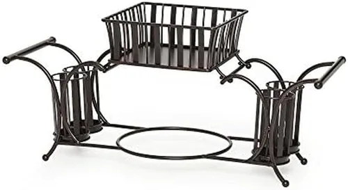 Vista 7 de Gourmet Basics by Mikasa caja para pícnic de metal, color negro antiguo