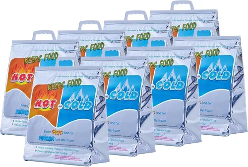 Vista 12 de Superio Bolsas aisladas para bebidas frías y calientes para entrega de alimentos, bolsas de compras de comestibles, almacenamiento de alimentos