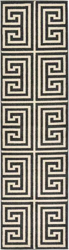 Vista 17 de Unique Loom Athens Collection - Alfombra clásica geométrica moderna con diseño de bordes, 3 pies 3 pulgadas x 5 pies 3 pulgadas, negro/beige negro