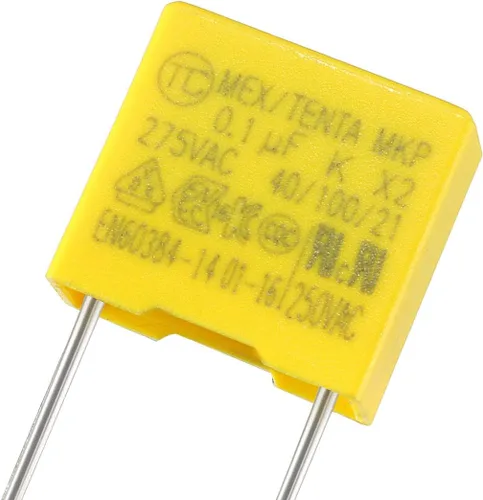 Vista 4 de uxcell Condensadores de seguridad de película de polipropileno 0.1uF 275VAC X2 MKP 10 Pcs