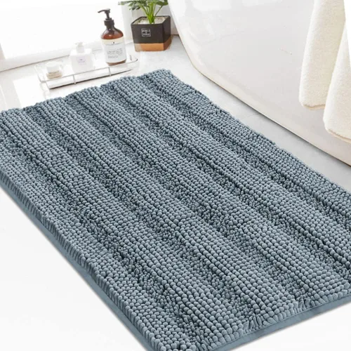 Vista 66 de Turquoize Alfombra de baño de chenilla de lujo para baño, extra absorbente, alfombra de ducha de microfibra antideslizante para baño, alfombra Aqua