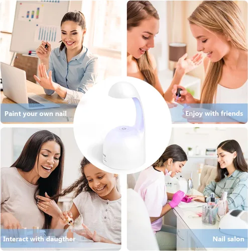 Vista 6 de Mini luz UV para uñas de gel, lámpara de uñas LED UV, diseño de extensión de uñas postizas, secador de uñas, modo de baja temperatura.