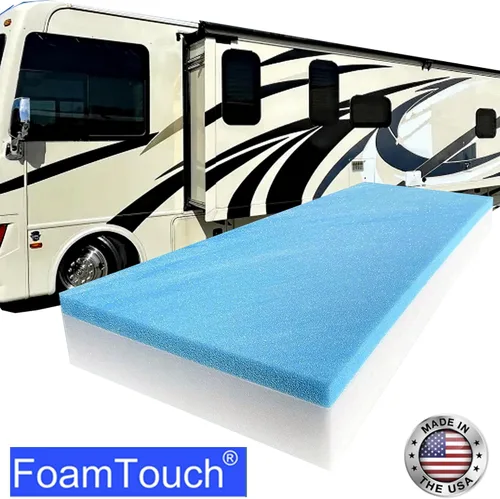 Vista 3 de FoamTouch Colchón de espuma viscoelástica de gel de 2" sin funda Gel sobre espuma blanca