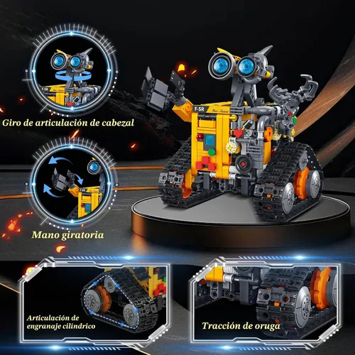 Vista 4 de Kit de construcción de robot, aplicación y control remoto, juguetes de robot para niños, 4 en 1, robot de bloques de construcción de control remoto