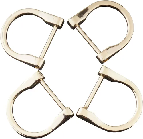 Vista 4 de ALLinONE Anillos en D de herradura en forma de U tornillo en grillete hebilla de anillo D 0.984 in