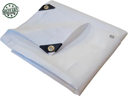 Vista 2 de H.D. White Tarp Ultra Thick 16 Mil (Exact Sizes) (4' X 6')