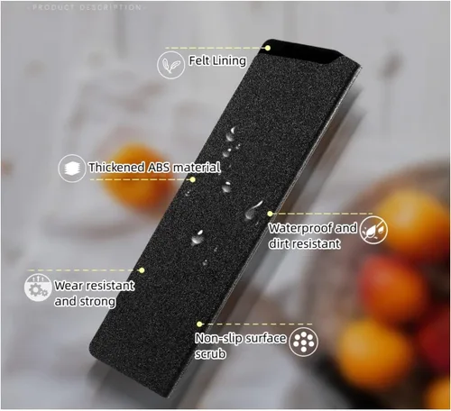 Vista 4 de Funda para cuchillo, protector de borde para cuchillo de chef, cubiertas universales para cuchillas de cocina, sin BPA, funda de cuchillo forrada