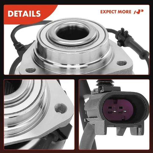 Vista 8 de A-Premium 2 x Rodamientos de Rueda Delantera y Conjunto de Cubo con ABS y 6-Lug Compatible con Chevy GMC Buick - 2002-2009 - SSR, Trailblazer (EXT)