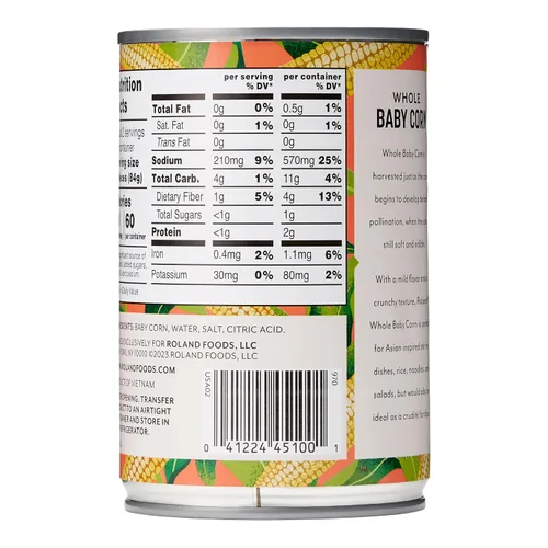Vista 2 de Roland Whole Baby Corn, 15 Oz