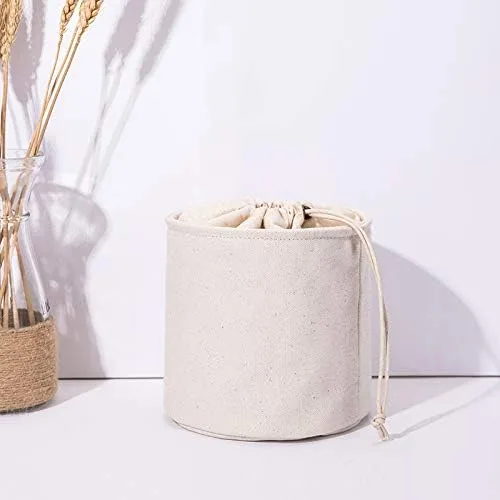 Vista 5 de Organizador de bolso alto para mujer, de lona, redondo, organizador de bolso, bolso organizador redondo para cosméticos, bolsa de maquillaje