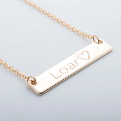 Vista 27 de Regalo personalizado Baby Name Bar opciones de joyería