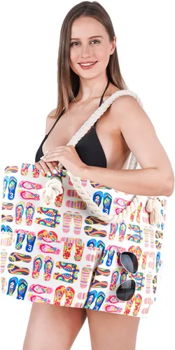 Vista 6 de Bolsas de playa extragrandes impermeables a prueba de arena para vacaciones de verano imprescindibles