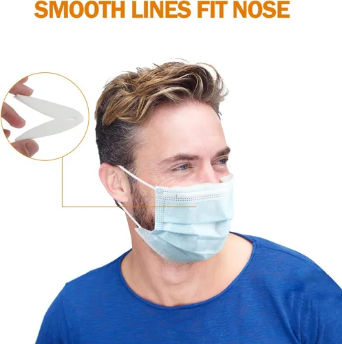 Vista 3 de Almohadillas de esponja antivaho para puente nasal, almohadillas de espuma viscoelástica para nariz, tiras de protección autoadhesivas, almohadilla