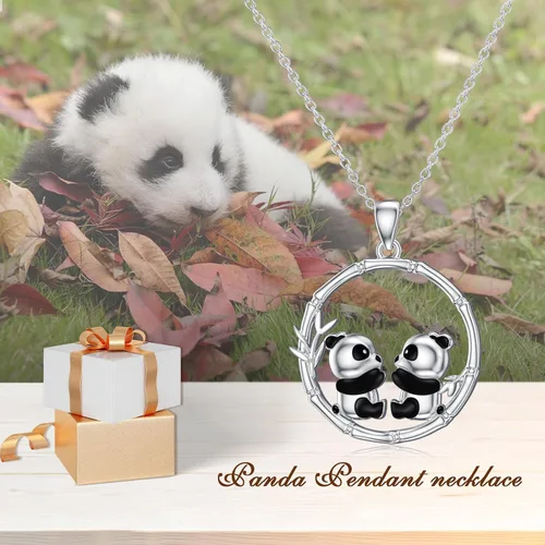 Vista 4 de Collar de plata de ley 925 de cuervoáguilabúhofénixpandacolibríleónpolillaleopardomarlin, para mujeres y hombres, colgante de animales, joyería