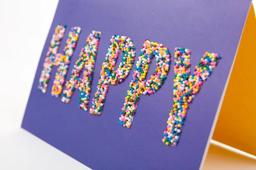 Vista 4 de Hallmark tarjeta de felicitación para cumpleaños, Happy Sprinkles