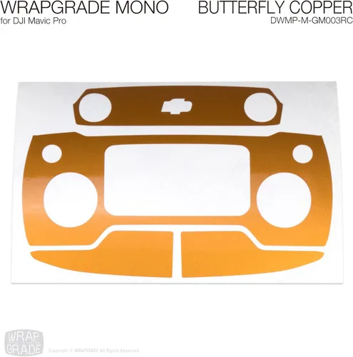 Vista 4 de WRAPGRADE Mono Skin para mando a distancia DJI Mavic Pro (cobre mariposa)