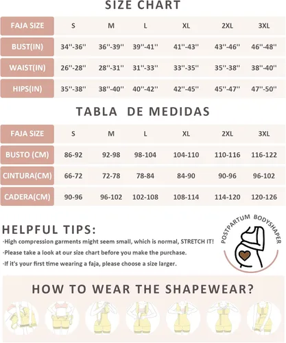 Vista 6 de FeelinGirl Fajas Colombianas Reductoras y Moldeadoras Faja para Mujer Control de Abdomina Faja Posparto Etapa 2 BBL Faja