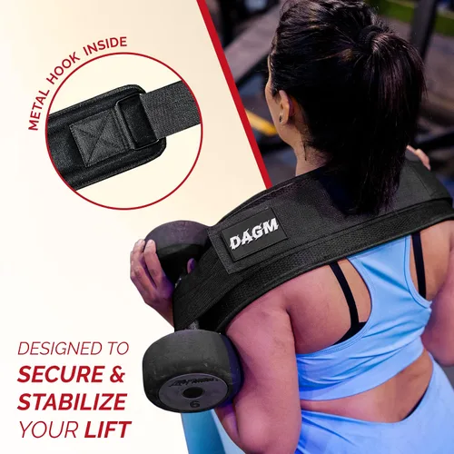 Vista 3 de DAGM Hip Thrust Belt for Dumbbells Heavy weights – Ultra-Thick No-Bruise Glute Workout Belt for Women & Men – 500 lbs Capacity – Adjustable for Home