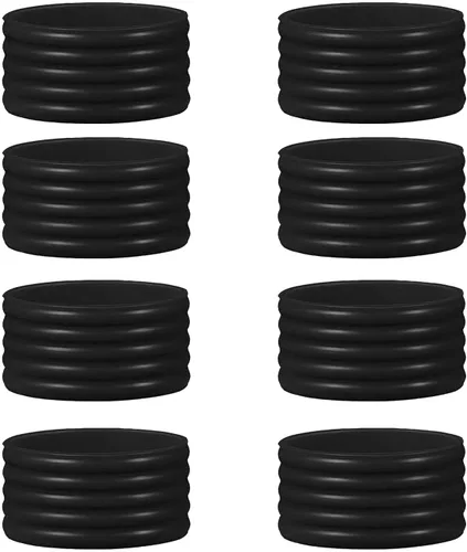 Vista 8 de 15 colores disponibles Buena elasticidad 8-45 piezas de raqueta de tenis/paletas de pickleball/squash anillo de silicona raqueta agarre bandas