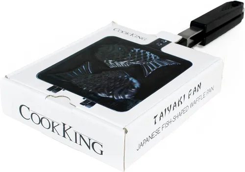 Vista 2 de CookKing - Panquequera con forma de pez Taiyaki japonés, normal, Negro
