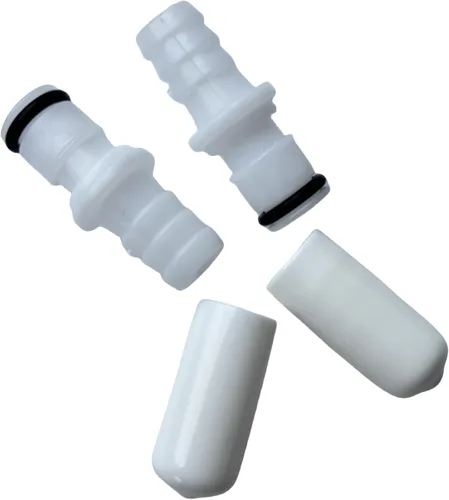 Vista 3 de Stab Heart - 2 tapas + 2 conectores macho M236 para cámaras de aire de cama con número de sueño, repuesto para M-236, se adapta a mangueras de 3/8