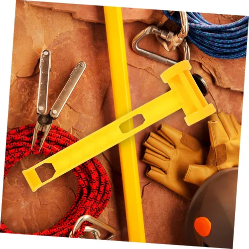 Vista 7 de BESPORTBLE Martillo de camping extractor de cabeza sólida para tienda de campaña, diseño profesional, agarre cómodo para construcción