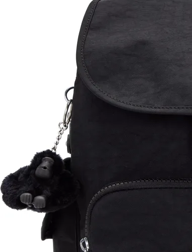 Vista 6 de Mochila pequeña Kipling City Pack para mujer, mochila ligera y versátil para el día, Negro (Black Noir), Pequeño