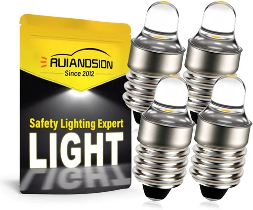 Vista 8 de Ruiandsion 4 bombillas LED E10 3 V 6000 K bombillas LED blancas para linterna antorcha luz antorcha, sin polaridad Blanco