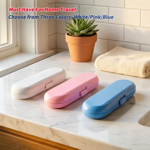 Vista 6 de Estuche de viaje para cepillos de dientes eléctricos Oral-B, 4 fundas para cabezales de cepillo de dientes compatibles con cabezales de cepillo