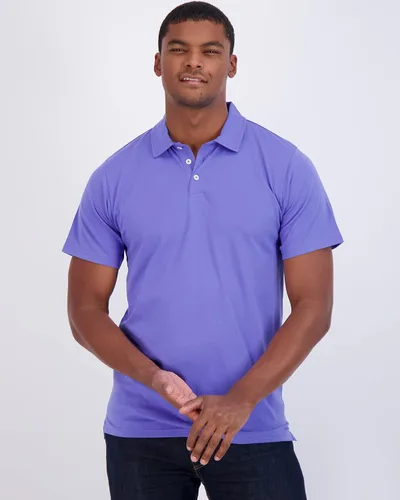 Vista 53 de Real Essentials Paquete de 3: Polo de manga corta de algodón para hombre, de secado rápido, transpirable, (disponible en tallas grandes y altas)
