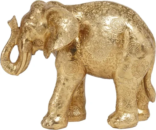 Vista 9 de Guichifun Estatuas de Elefante Decorativas Figuras Coleccionables - Decoración de Elefante Bohemio de Resina Crema Hecho a Mano Trae Buena Suerte