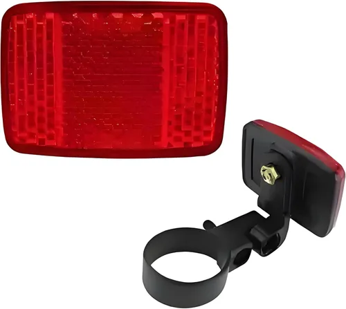Vista 4 de Kit de 8 reflectores delanteros y traseros de bicicleta, kit de reflectores de radios de rueda de bicicleta, con campana de bicicleta de aluminio