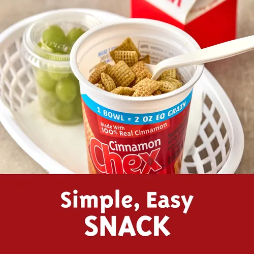 Vista 8 de Cinnamon Chex Cereal sin gluten, tazas de servicio de alimentos de una sola porción, 60
