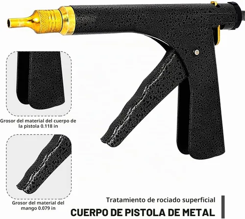 Vista 3 de Kit de reparación de neumáticos, kit de tapones de neumáticos profesional resistente, kit de reparación de tapones de neumáticos sin cámara de lujo
