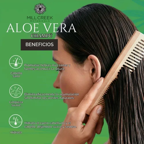 Vista 4 de Mill Creek Champú Aloe Vera (natural y orgánico) - 14 fl. oz.