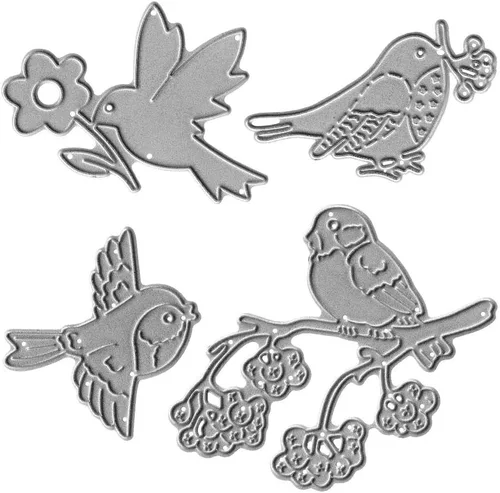 Vista 7 de Troqueles de metal para cortar nido de pájaro, marco circular de nido de pájaro troquelado, plantillas en relieve, molde de plantilla para álbumes