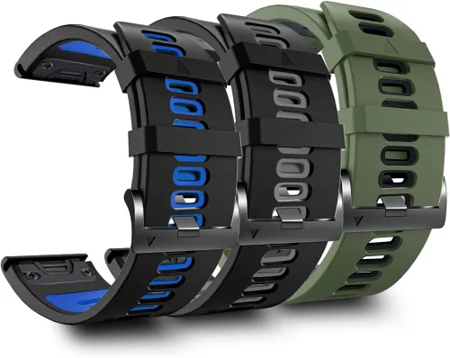 Vista 5 de ZPJPPLX Correa Quickfit de 0.866 pulgadas compatible con Garmin Fenix 8/7/6 epix Pro, correa de silicona para Fenix E/5 Plus/5/tactix quatix 8 7