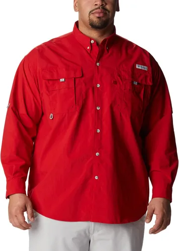 Vista 5 de Columbia Bahama II - Camisa de manga larga para hombre, Red Spark, talla L