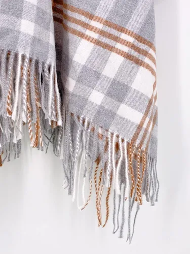Vista 126 de Moss Rose Chal de viaje para mujer, capa tipo poncho de frente abierto para otoño e invierno