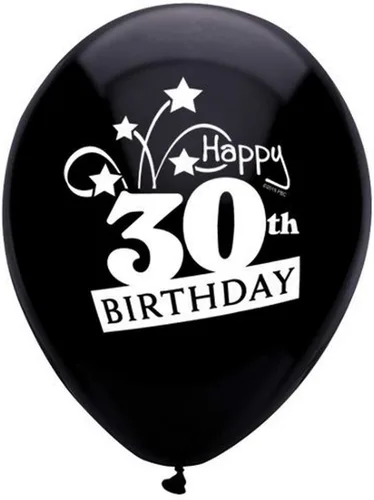 Vista 2 de Globos de látex impresos de 12 pulgadas, 8 unidades, rosa pasión