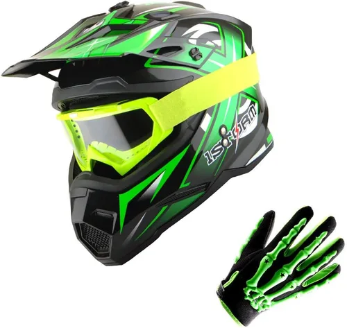 Vista 7 de 1Storm - Casco de motocross para adultos, BMX, MX, ATV, Dirt Bike, motocicleta cuádruple de cuatro ruedas, estilo de carreras, HF801 Sonic Blue