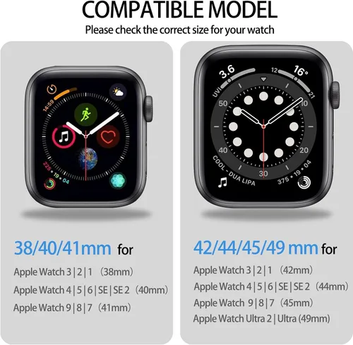 Vista 3 de [Paquete de 3] banda elástica para niños compatible con Apple Watch Band de 1.496 pulgadas, 1.575 pulgadas, 1.614 pulgadas, 1.654 pulgadas, 1.732