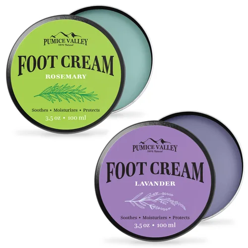 Vista 10 de Pumice Valley Crema de bálsamo para pies secos y agrietados, bálsamo hidratante natural para callos y pies secos (paquete de 2, lavanda)