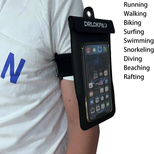 Vista 7 de DRLOKPAK Funda impermeable para teléfono, brazalete para surf, bolsa seca flotante impermeable para iPhone 15 14 13 12 Pro Max XS Plus Se Galaxy S23