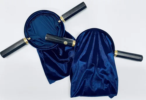 Vista 2 de JWG Industries Velveteen - Bolsa de ofrenda religiosa azul para iglesia (2 unidades)