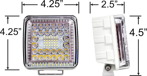 Vista 4 de OZ-USA Luz de trabajo LED de alto rendimiento de 4 pulgadas, color blanco, 360 °, luz de trabajo para conducción marina, pesca, barco, cubierta