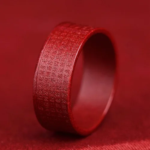 Vista 8 de HETICA Anillo de cinabrio Feng Shui, que atrae riqueza Feng Shui Cinnabrio Anillo para hombres y mujeres, que trae buena suerte FengShui anillo