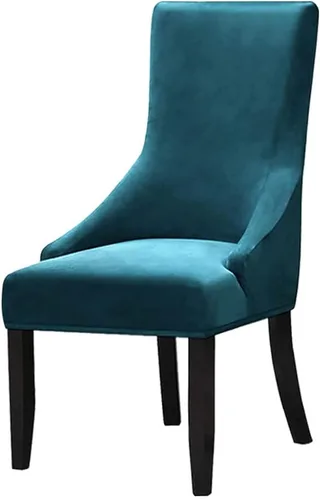 Vista 17 de Juego de 1 fundas elásticas para silla con respaldo de ala, protector reutilizable para silla de brazo, protector lavable para silla de comedor