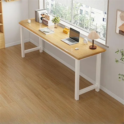 Vista 30 de Escritorio de oficina cuadrado de 15.7 pulgadas de frente a atrás, mesa larga rectangular para sala de estar, escritorio extra largo, estante