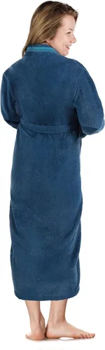 Vista 2 de Superior Tinsel Unisex Turkish Cotton Terry Kimono Bathrobe with Embroidery, All-Season Robe